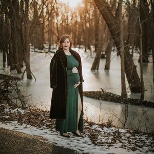 Gently Used Lulus green jersey maxi dress Large